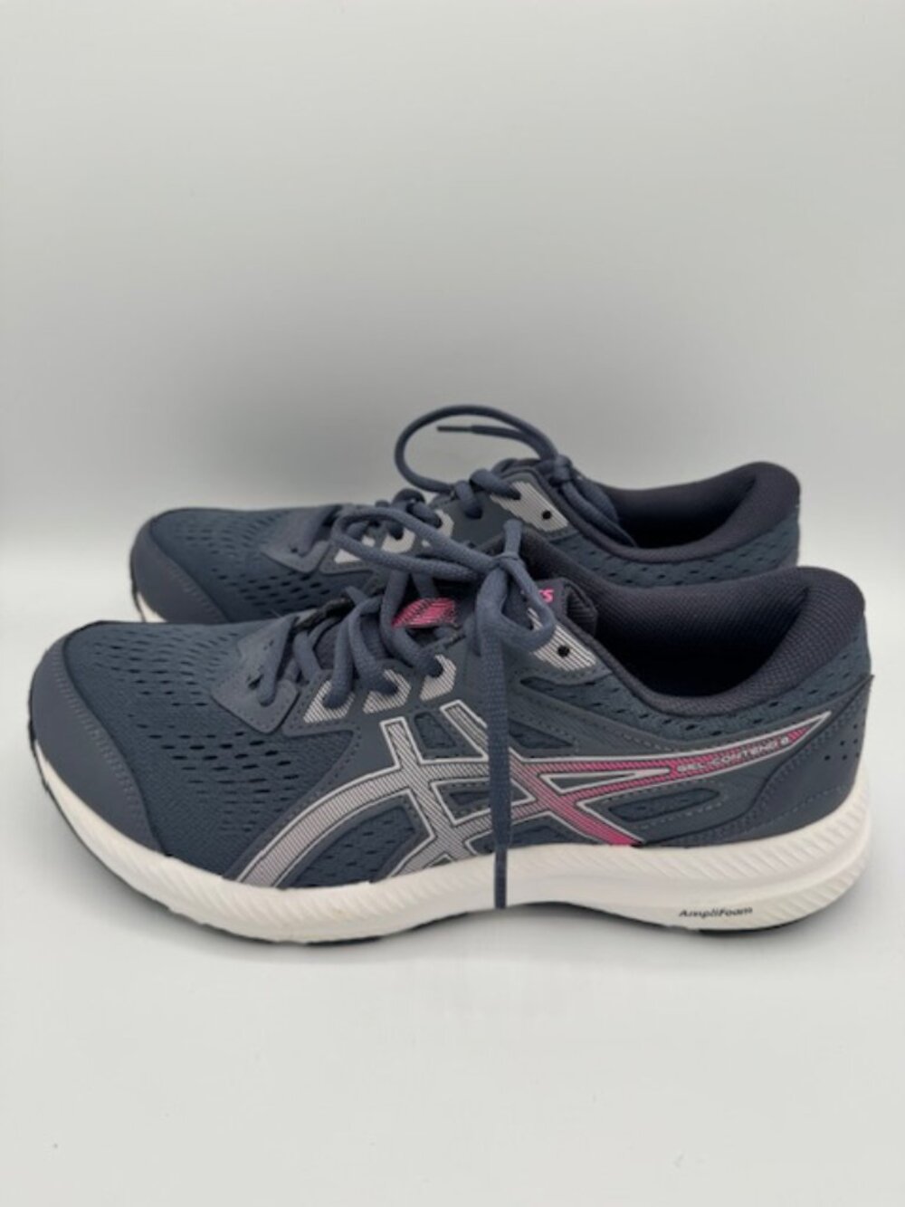 Asics Women's Gel-Contend 8 Gray and Pink Running Shoes Size 9